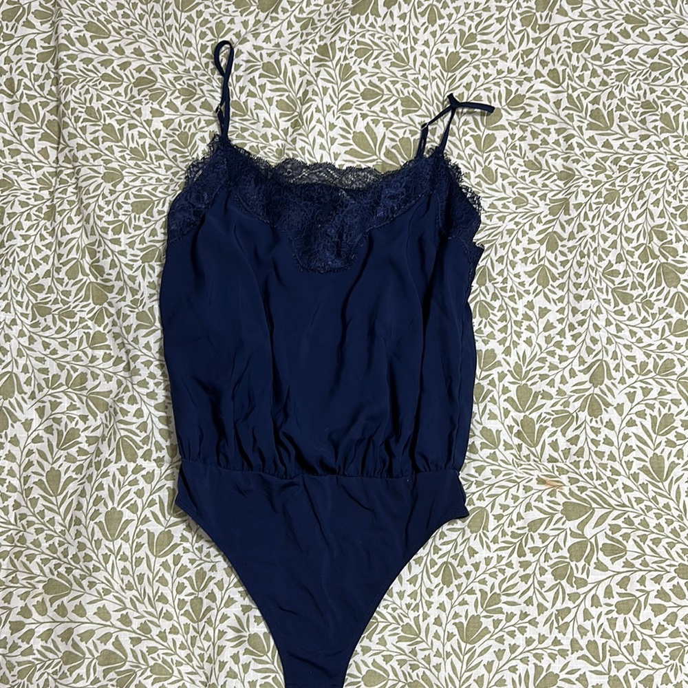 Express Royal Blue Lace Bodysuit
